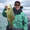 Great Lakes Bass Fishing Guide Service on Lake St. Clair Smallmouth in Michigan.