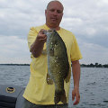 Great Lakes Bass Fishing Guide Service on Lake St. Clair Smallmouth in Michigan.