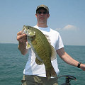 Great Lakes Bass Fishing Guide Service on Lake St. Clair Smallmouth in Michigan.