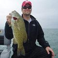 Great Lakes Bass Fishing Guide Service on Lake St. Clair Smallmouth in Michigan.