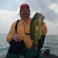 Great Lakes Bass Fishing Guide Service on Lake St. Clair Smallmouth in Michigan.