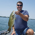 Great Lakes Bass Fishing Guide Service on Lake St. Clair Smallmouth in Michigan.