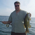 Great Lakes Bass Fishing Guide Service on Lake St. Clair Smallmouth in Michigan.