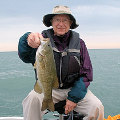 Great Lakes Bass Fishing Guide Service on Lake St. Clair Smallmouth in Michigan.