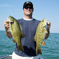 Great Lakes Bass Fishing Guide Service on Lake St. Clair Smallmouth in Michigan.