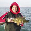 Great Lakes Bass Fishing Guide Service on Lake St. Clair Smallmouth in Michigan.