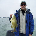 Great Lakes Bass Fishing Guide Service on Lake St. Clair Smallmouth in Michigan.