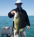 Great Lakes Bass Fishing Guide Service on Lake St. Clair Smallmouth in Michigan.