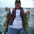 Great Lakes Bass Fishing Guide Service on Lake St. Clair Smallmouth in Michigan.