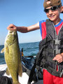 Great Lakes Bass Fishing Guide Service on Lake St. Clair Smallmouth in Michigan.