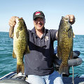 Great Lakes Bass Fishing Guide Service on Lake St. Clair Smallmouth in Michigan.