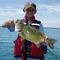 Great Lakes Bass Fishing Guide Service on Lake St. Clair Smallmouth in Michigan.