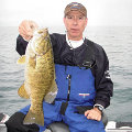 Great Lakes Bass Fishing Guide Service on Lake St. Clair Smallmouth in Michigan.