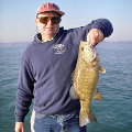 Great Lakes Bass Fishing Guide Service on Lake St. Clair Smallmouth in Michigan.