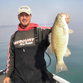Great Lakes Bass Fishing Guide Service on Lake St. Clair Smallmouth in Michigan.