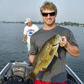 Great Lakes Bass Fishing Guide Service on Lake St. Clair Smallmouth in Michigan.