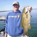 Great Lakes Bass Fishing Guide Service on Lake St. Clair Smallmouth in Michigan.