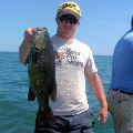 Great Lakes Bass Fishing Guide Service on Lake St. Clair Smallmouth in Michigan.