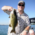 Great Lakes Bass Fishing Guide Service on Lake St. Clair Smallmouth in Michigan.