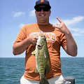 Great Lakes Bass Fishing Guide Service on Lake St. Clair Smallmouth in Michigan.