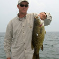 Great Lakes Bass Fishing Guide Service on Lake St. Clair Smallmouth in Michigan.