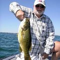 Great Lakes Bass Fishing Guide Service on Lake St. Clair Smallmouth in Michigan.