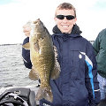 Great Lakes Bass Fishing Guide Service on Lake St. Clair Smallmouth in Michigan.