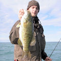 Great Lakes Bass Fishing Guide Service on Lake St. Clair Smallmouth in Michigan.