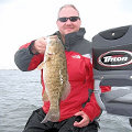 Great Lakes Bass Fishing Guide Service on Lake St. Clair Smallmouth in Michigan.