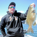 Great Lakes Bass Fishing Guide Service on Lake St. Clair Smallmouth in Michigan.