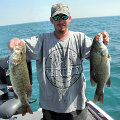 Great Lakes Bass Fishing Guide Service on Lake St. Clair Smallmouth in Michigan.
