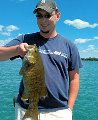Great Lakes Bass Fishing Guide Service on Lake St. Clair Smallmouth in Michigan.