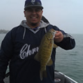 Great Lakes Bass Fishing Guide Service on Lake St. Clair Smallmouth in Michigan.