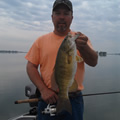 Great Lakes Bass Fishing Guide Service on Lake St. Clair Smallmouth in Michigan.