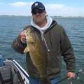Great Lakes Bass Fishing Guide Service on Lake St. Clair Smallmouth in Michigan.