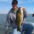 Great Lakes Bass Fishing Guide Service on Lake St. Clair Smallmouth in Michigan.