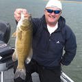 Great Lakes Bass Fishing Guide Service on Lake St. Clair Smallmouth in Michigan.