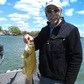 Great Lakes Bass Fishing Guide Service on Lake St. Clair Smallmouth in Michigan.