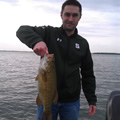Great Lakes Bass Fishing Guide Service on Lake St. Clair Smallmouth in Michigan.