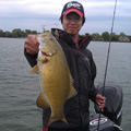 Great Lakes Bass Fishing Guide Service on Lake St. Clair Smallmouth in Michigan.