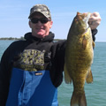 Great Lakes Bass Fishing Guide Service on Lake St. Clair Smallmouth in Michigan.