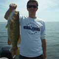 Great Lakes Bass Fishing Guide Service on Lake St. Clair Smallmouth in Michigan.