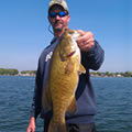 Great Lakes Bass Fishing Guide Service on Lake St. Clair Smallmouth in Michigan.