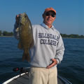 Great Lakes Bass Fishing Guide Service on Lake St. Clair Smallmouth in Michigan.