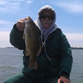 Great Lakes Bass Fishing Guide Service on Lake St. Clair Smallmouth in Michigan.
