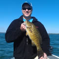 Great Lakes Bass Fishing Guide Service on Lake St. Clair Smallmouth in Michigan.