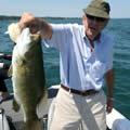Great Lakes Bass Fishing Guide Service on Lake St. Clair Smallmouth in Michigan.