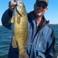 Great Lakes Bass Fishing Guide Service on Lake St. Clair Smallmouth in Michigan.