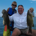 Great Lakes Bass Fishing Guide Service on Lake St. Clair Smallmouth in Michigan.