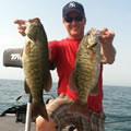 Great Lakes Bass Fishing Guide Service on Lake St. Clair Smallmouth in Michigan.